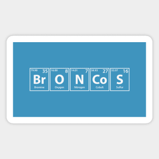 Broncos (Br-O-N-Co-S) Periodic Elements Spelling Magnet